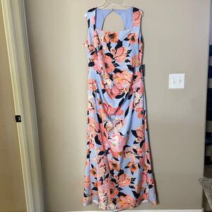 NWT ADRIANNA PAPELL Plus Size 14W Crepe Floral Maxi Dress $279
